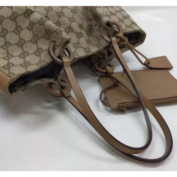 Gucci GG Leather Bell Handle Vintage EUC - Picture 3 of 8
